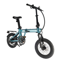 Vélo électrique pliable portable TopRideX 2026 de 16 pouces, en alliage d'aluminium léger, 250W sans balais, 7 vitesses, frein à disque, batterie au lithium