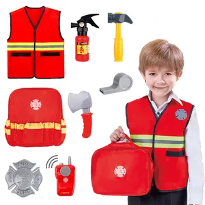 DADI Factory Role Play Toys Fire Fighter Pretend Play Costume Toy Fires Toy