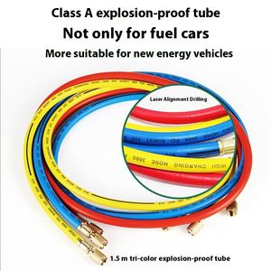 เครื่องวัดฟลูออรีนสำหรับเครื่องปรับอากาศอัตโนมัติ R134A สำหรับใช้ในบ้าน R22R410 เกจวัดแรงดันน้ำยาทำความเย็นแบบหิมะ ชนิดสองหัววัด สำหรับยานพาหนะ - Product Image 4