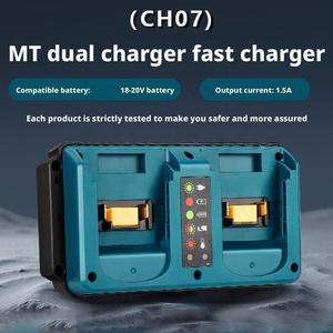 Mini <span class=keywords><strong>Cargador</strong></span> Portátil Rápido de 2 Puertos para Baterías <span class=keywords><strong>Makita</strong></span> de 18V, Compatible con BL1830 BL1850 BL1860 para una Carga Eficiente - Product Image 3