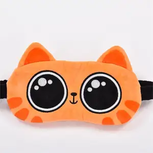 Máscara de ojo de felpa Linda personalizada Máscara de ojo de animal de comodidad de viaje Máscara de ojo de dormir de felpa