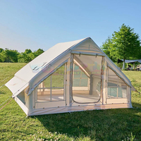 Tente imperméable de fête portable tentes de camping tentes gonflables à air de glamping camping en plein air avec salle de bain