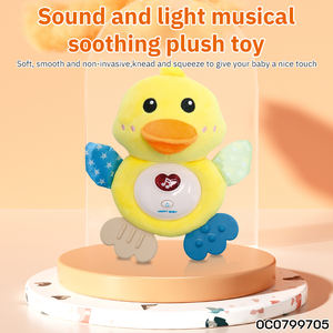 Accesorios Sensoriales Eléctricos para Dormir por la Noche, Máquina de Sonido de <span class=keywords><strong>Ruido</strong></span> <span class=keywords><strong>Blanco</strong></span>, Juguete de Peluche Musical de Pato para Bebés de 0 a 24 Meses con Mordedor - Product Image 2