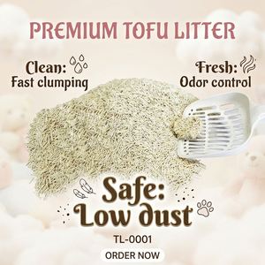 Litière pour chat au tofu ultra anti-odeurs, agglomération rapide, fibres de soja 2,0 mm, biodégradable, écologique, jetable aux toilettes, faible teneur en poussière, 5 kg - Product Image 2