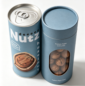 Custom Food-Grade Paper Tube Packaging for Nuts Durable and Eco-Friendly Dried Food Snack Paper Can Packaging - Product Image 3