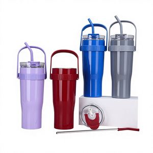 Vaso Térmico Personalizado OEM de Acero Inoxidable 304 de 40 oz para Viajes y Coche con Aislamiento al Vacío, Tapa y Asa Metálica - Product Image 1