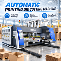 Machine automatique de fabrication de boîtes en carton, équipement d'impression, de rainurage et de découpe, solution d'emballage haute efficacité