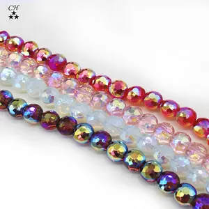 用于珠宝的刻面方形水晶珠子制作4毫米侧孔立方体玻璃珠用于手镯DIY工艺品配件