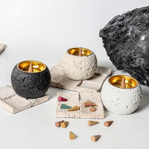 Support d'encens créatif en ciment fait main, style industriel simple et discret, pour cadeau d'affaires ou décoration intérieure de bureau - Product Image 2