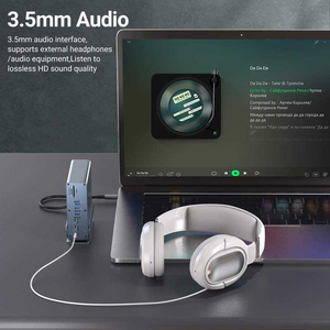 Base de Conexión USB-C 15 en 1, <span class=keywords><strong>Adaptador</strong></span> Multipuerto, Doble 4K / 7 Puertos USB, 100W PD, Audio, Compatible con SD y TF, en Existencia - Product Image 6