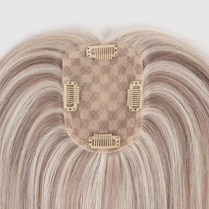 Toppers de Cabello Humano de Lujo Europeo con Base Mono, Cabello Remy con Cutícula, con Clip, para Mujer, 3*5, Encaje Suizo - Product Image 6