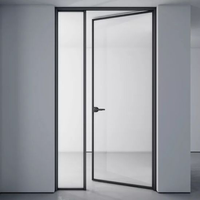 Cadre de porte en verre trempé en alliage d'aluminium, anti-oxydation, économie d'énergie, insonorisation, design moderne pour intérieur commercial