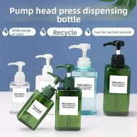 Bouteille en plastique PET vide pour désinfectant pour les mains, savon à vaisselle, lessive, shampoing d'hôtel, gel douche, nettoyant visage, lotion, pompe
