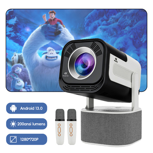 TSD-320 manuel odak 720P Android WiFi6/BT5.2 projektör 200 ANSI 10W Stereo yatak odası eğlence için - Product Image 1