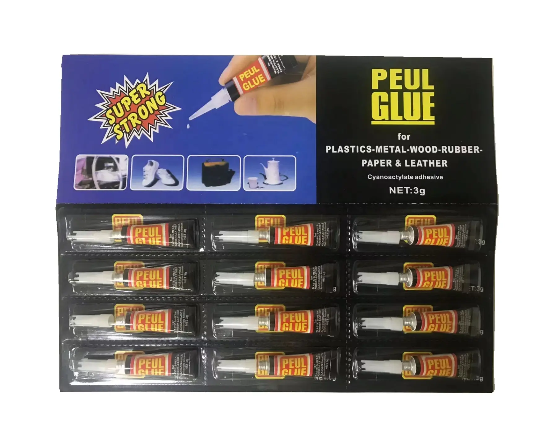 Super Glue 3g Adhésif cyanoacrylate 3 secondes 502 Super Glue