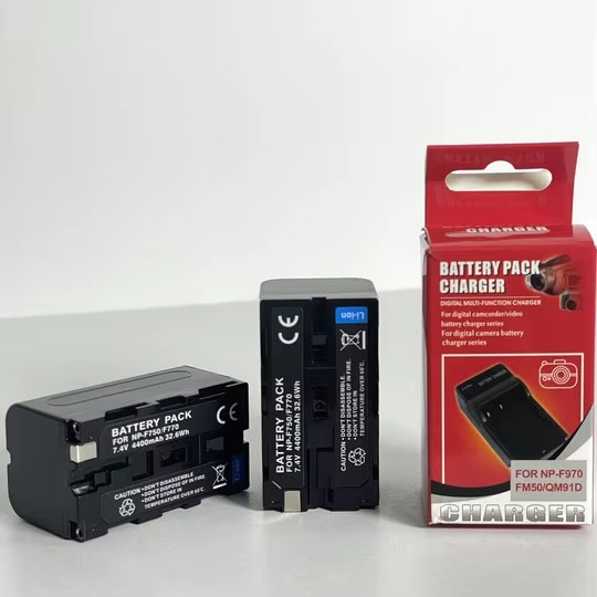 LongLasting 2400mAh 4400mAh Battery With Charger for Photographic Equipment Compatible with NPF570 F770 F970 Models