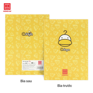 Cahier de composition Oringa relié cousu avec fil imprimé, 80 pages, papier ligné 70 g/m², relié en carton pour promotion - Product Image 1