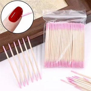 100 cotons-tiges jetables en bambou avec bâtonnets en papier, mini-embouts, taille personnalisée, pour démaquillage et beauté - Product Image 2