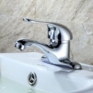 Robinet de lavabo en laiton à poignée unique, à poser sur le comptoir, avec cartouche céramique, entre-axes 4 pouces, pour salle de bain - Product Image 1
