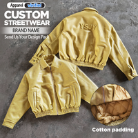 Blousons en cuir pour homme, style baseball bomber, amples, avec bas élastique, personnalisables par broderie