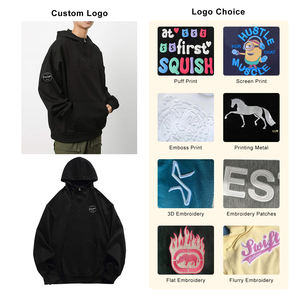 New Arrival Custom Screen Print 310 Gsm <b>Fleece</b> Fabric Soft Sport Pullover <b>Men's</b> Loose <b>Quarter</b> <b>Zip</b> Combed Cotton Hoodie - Product Image 3