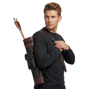 Alfiletero de Arquería OEM Totalmente Personalizado, 100% CUERO DE VACA AUTÉNTICO, Alfiletero Trasero para Flechas - Modelo ESHALZ IMPEX 10229 50CM para Arquería - Product Image 1