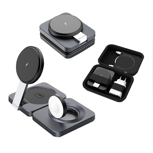 Latest Trending Products 2025 Qi2 Smart Items Portable Foldable Stretchable 3 in 1 Magnetic Wireless Charger