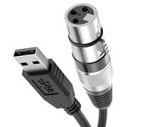 Cable de Extensión Universal USB a XLR Hembra para Micrófono, Adaptador de Audio Profesional para Micrófono de Estudio, Mezclador de Audio y Computadora