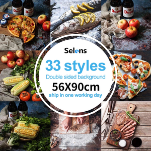 Sfondo fotografico Selens 57*87cm bifacciale in stile INS, effetto legno retrò <span class=keywords><strong>vintage</strong></span> per studio fotografico, cibo, gioielli, cosmetici - Product Image 2