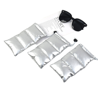 Étui à lunettes rectangulaire argenté avec logo personnalisé, sac à lunettes à cordon, étui à lunettes vintage de luxe, anti-UV, rangement pour bijoux