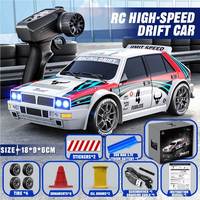 Voiture RC de drift 4x4 haute vitesse 1:24, télécommandée 2.4G, avec éclairage LED, vitesse réglable, véhicule de drift pour hobby, jouet