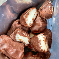 Cokelat Batangan Susu Hitam Halal Grosir, Cokelat Renyah Berlapis Permen Kapas, Camilan Manis, Marshmallow Lembut Isi Cokelat