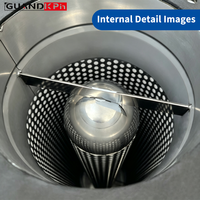 Silencieux de ventilation cylindrique à bride avec doublure acoustique perforée en acier galvanisé pour conduits d'agencement d'air