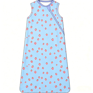 Sac de couchage en viscose de bambou à imprimé floral personnalisé, 0,5 <span class=keywords><strong>TOG</strong></span> matelassé, fermeture éclair bidirectionnelle, léger, sac de couchage d'été pour bébé - Product Image 2