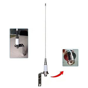 Antenne radio marine CB Omni 24,5-29,5 MHz en acier inoxydable avec support en L pour communication embarquée - Product Image 1