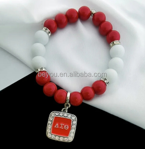 <span class=keywords><strong>Club</strong></span> Red Girl Palma Alfabeto griego Amistad Pulsera - Product Image 4