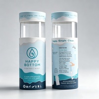 Boîte en carton cylindrique transparente personnalisée en gros avec fenêtre transparente pour l'emballage de produits d'hygiène personnelle