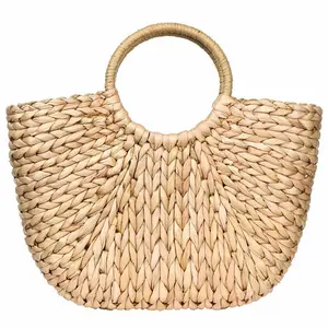 moroccan Straw Bag Oversized Paper Kid Pine Cone Woven Rabbit Handmade Rattan Purse Square Retro Handbag And Beads For Girls