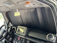 Penahan Panas Kaca Depan Universal Jimny Bahan Polyester, Pelindung Sinar Matahari, Aksesoris Interior Mobil