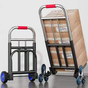 Chariot pliant simple portatif d'escalade d'<span class=keywords><strong>escalier</strong></span> Chariot en fer à 6 roues avec conception silencieuse à trois roues OEM personnalisable - Product Image 4