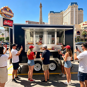 Nouvelle remorque alimentaire mobile avec cuisine complète, camionnette à pizza, café, glaces, hot-dogs, chariot BBQ de 134 pieds entièrement équipé - Product Image 1
