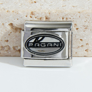 Stainless Steel Car Emblem Modular Bracelet Unisex Fashion Jewelry Chain with Interchangeable Links for DIY Style - Product Image 3