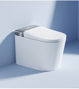 Factory Automatic Open Elongated Smart WC Toilet with <strong>Electric</strong> Foot Touch Sensor Flush and Remote Control <strong>Bidet</strong> Smart Toilets - Product Image 2