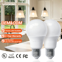 Ampoule LED A60 OEM ODM Marque Privée 3W-24W E26 E27 B22 85-265V 3000K-6500K Faisceau Large 20000H Garantie 5 Ans Éclairage Intérieur