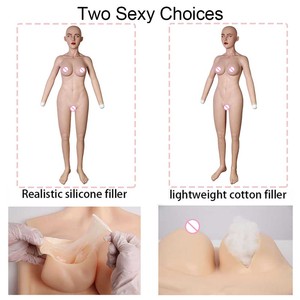 Silicone đầy đủ cơ thể phù hợp với với cánh tay chân thực tế toàn bộ bodysuit vú hình thức âm đạo cho chuyển đổi giới tính crossdressers giả boobs - Product Image 3