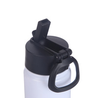 Gobelet isotherme double paroi en acier inoxydable 304 de 16 oz, rond, avec couvercle à paille, finition mate, léger et anti-fuite