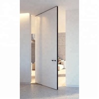 Porte d'entrée de maison personnalisée à usage intensif Portes modernes en bois Portes d'entrée pivotantes en verre