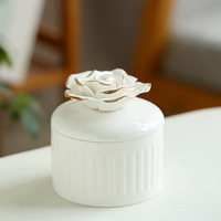 Boîte à Bijoux en Porcelaine Dorée à Motif Floral Cœur Écologique pour Mariage – Vente en Gros