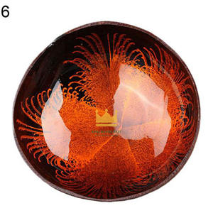 Bol en coque de noix de coco naturel et écologique Kinghandicraft, fait à la main, classique, durable, laqué de couleur pour la décoration de la maison - Product Image 4