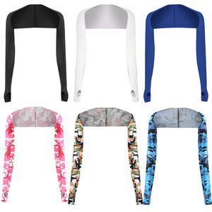 Women's Outdoor Cycling Arm Sleeves Anti-Uv Ice Silk Raglan Shoulder Sun Protection Sleeve Solid Color Thin Sport Sleeve - Product Image 5